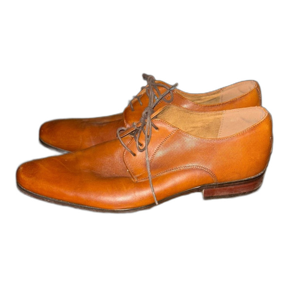 Florsheim Tan Brown Leather Oxfords Mens 12 Shoes work office dress Laceup main image 7